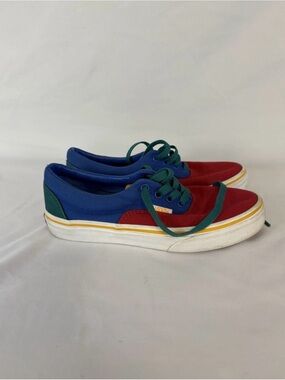 Vans Kids Colorblock Low-Top Sneakers in Blue/Red/Green